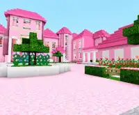 Bản đồ trò chơi dollhouse màu hồng cho MCPE roblox Screen Shot 2