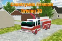countryside fireman driving 3D Screen Shot 0