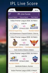 IPL Live Score : Dream Screen Shot 0
