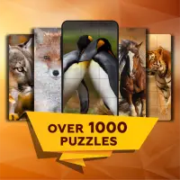 Cute animals jigsaw puzzle games 🐼🐟🐤 Screen Shot 1