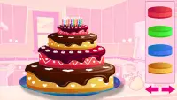 जन्मदिन मुबारक केक बनाओ - लड़कियों के खेल Screen Shot 0