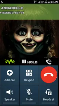 Scary doll fake call Screen Shot 1