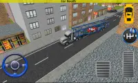 Car transport 3D trailer truck Screen Shot 2