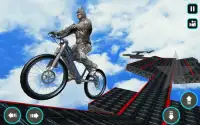 बीएमएक्स सुपर हीरो साइकिल स्टंट Screen Shot 1
