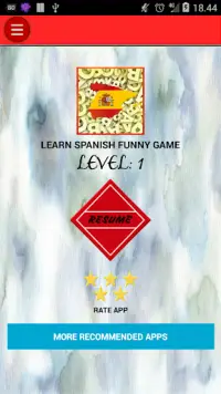 Belajar permainan lucu Sepanyol Screen Shot 1