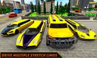 Limo Taxi Simulator 3D Big City Crazy Driving Game Screen Shot 1