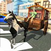 Horse carriage city parking- animal transportation