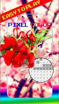 Beautiful flowers Pixel Art Coloring By Number Screen Shot 4
