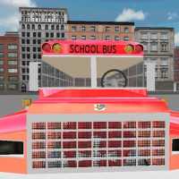 School Bus estacionamento 3D