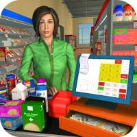 Jogo Virtual Supermercado Grocery Caixa família 3D