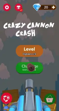 Crazy Cannon Crash Screen Shot 0