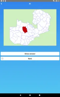 Zambia: Regions & Provinces Map Quiz Game Screen Shot 11
