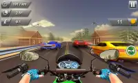 पागल मोटो बाइक सवार - भारी ट्रैफिक बाइक रेसिंग Screen Shot 1