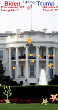 Biden Fishing Trump Games: Fun Fish Apps Screen Shot 1