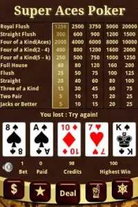 Super Aces Poker Screen Shot 3