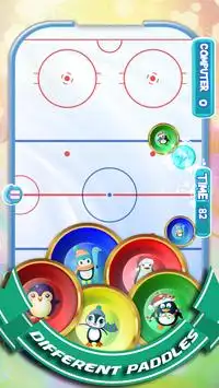 hockey de aire con pingüinos Screen Shot 8