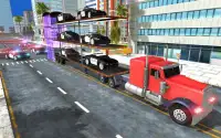 US Police Car Trailer Truck Simulator: Car Parking Screen Shot 4