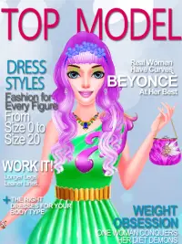 फैशन मॉडल- लड़कियों के लिए मेकअप और ड्रेसअप गेम्स Screen Shot 1