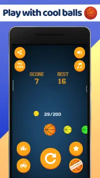 Flappy Basketball – Flick Tap Flop the Basketball Screen Shot 2