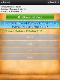 Intrebari Biblice Trivia Quiz - Studiu Gratuit Screen Shot 11