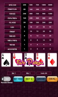 Super Deluxe Video Poker Screen Shot 4