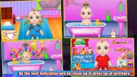 Süss Baby Mädchen Reinigung Baby Pflege Spiel Screen Shot 2