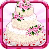 لعبة كعكة الزفاف الوردية