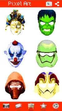 Coloring Scary Masks Pixel Art Game Screen Shot 5