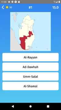 Qatar: Municipalities & Provinces Map Quiz Game Screen Shot 2