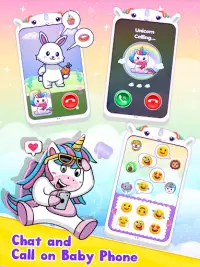 Baby Unicorn Phone For Kids Screen Shot 1