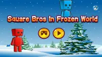 Two Players - Square Bros In Frozen World Screen Shot 7