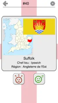 Comtés de l'Angleterre - Quiz Screen Shot 3