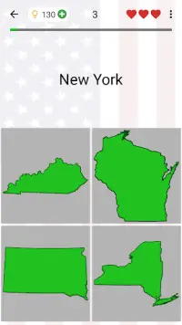 50 Bundesstaaten der USA - Hauptstädte und Karte Screen Shot 4