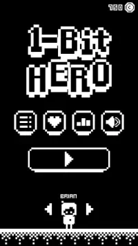 1-Bit Hero: Stress Relief Retro Pixel Jumping Game Screen Shot 0