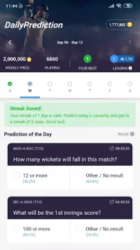 CricPlay - Fantasy Cricket, Prediction, Live Score Screen Shot 6