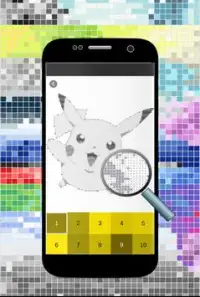 Coloring Pokemon By Number Pikachu Super Pixel Art Screen Shot 2