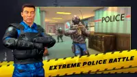 पुलिस शूटिंग खेल ऑफ़लाइन युद्ध Screen Shot 0