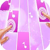 Girl Piano Tiles : White Tiles Pink