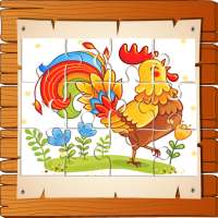 Jigsaw puzzle animal game for kids.