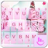 TouchPal Тема Розовая бабочка