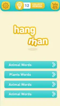 Hangman Word Game: Guess The Word Vocabulary Games Screen Shot 1