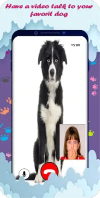 Dog cute video call and chat simulation game Screen Shot 1
