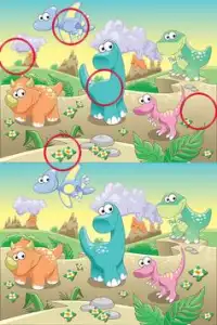Find Difference Dinosaur Game Screen Shot 1