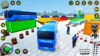 parking de bus de police 3d Screen Shot 0