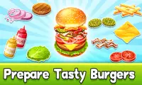 burger chef mania gila street food cooking game Screen Shot 1