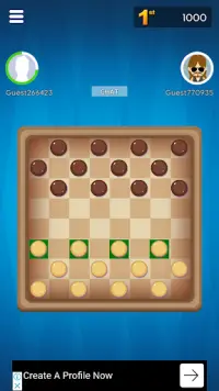 Draughts / Checkers Online Multiplayer Screen Shot 1