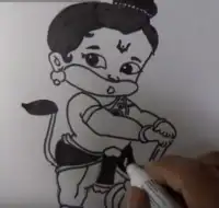 How To Draw Hanuman Da Screen Shot 0