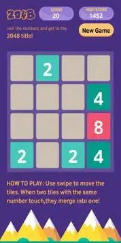 2048 Super Free Puzzle Game Screen Shot 2