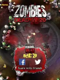 Zombies Dead in 20 - Free Screen Shot 14