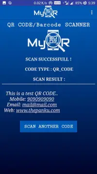 MyQR : Light Weight QR Code/Barcode Scanner Screen Shot 3